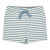 Blauw/ecru gestreepte short - Short stone blue stripe (stapelkorting)